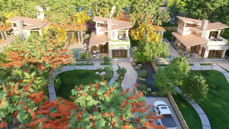 Luxury Naugaon Haryana farmhouse surrounded by greenery