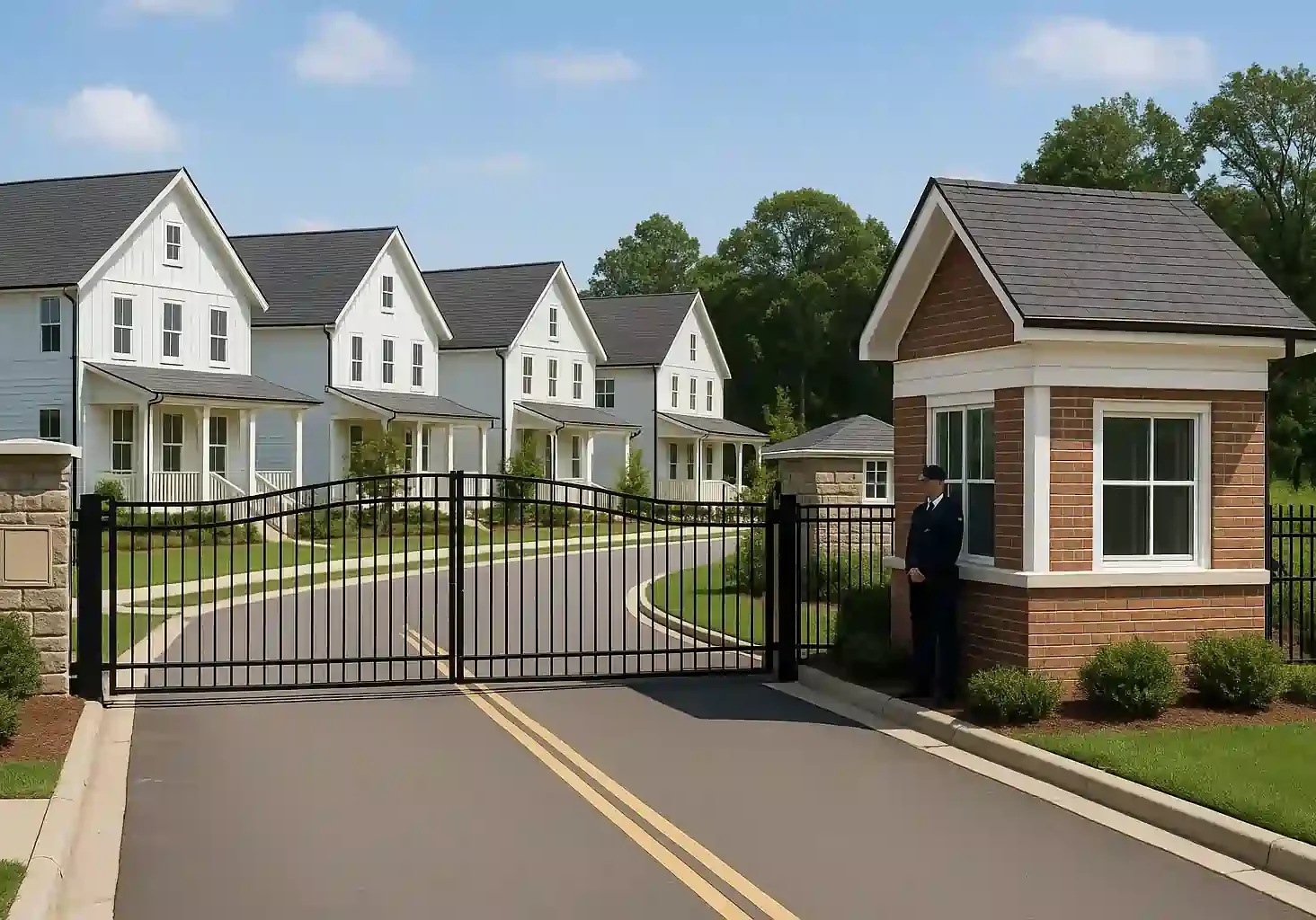 Grand entrance to farmhouses in Naugaon – RASA Estate Farms